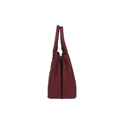 CT44945 RED Urban Chic PU Leather Diamond Pattern Three-Piece Bag Set