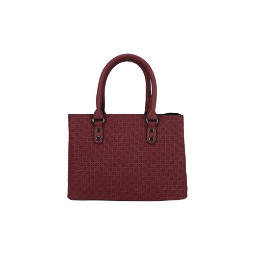 CT44945 RED Urban Chic PU Leather Diamond Pattern Three-Piece Bag Set