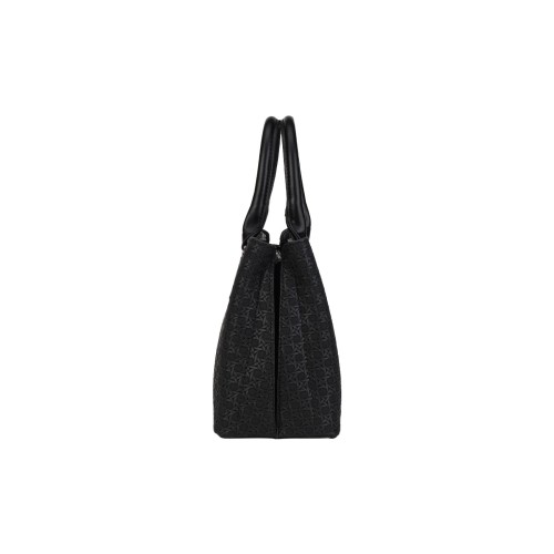 CT44945 BLACK Urban Chic PU Leather Diamond Pattern Three-Piece Bag Set