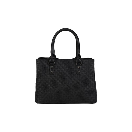 CT44945 BLACK Urban Chic PU Leather Diamond Pattern Three-Piece Bag Set