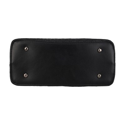 CT44945 BLACK Urban Chic PU Leather Diamond Pattern Three-Piece Bag Set