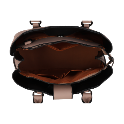 CT44945 KHAKI Urban Chic PU Leather Diamond Pattern Three-Piece Bag Set