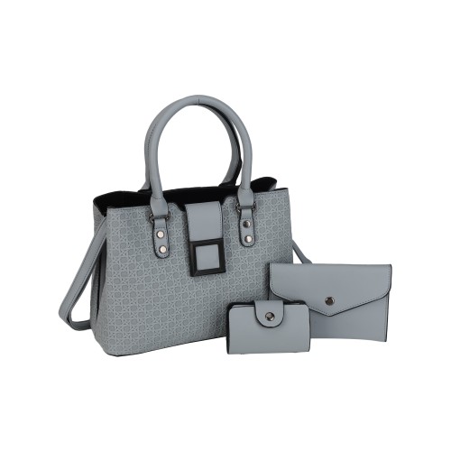 CT44945 LIBLUE Urban Chic PU Leather Diamond Pattern Three-Piece Bag Set