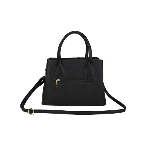 CT44933 BLACK Stylish PU Leather Shoulder Bag for Daily Commute