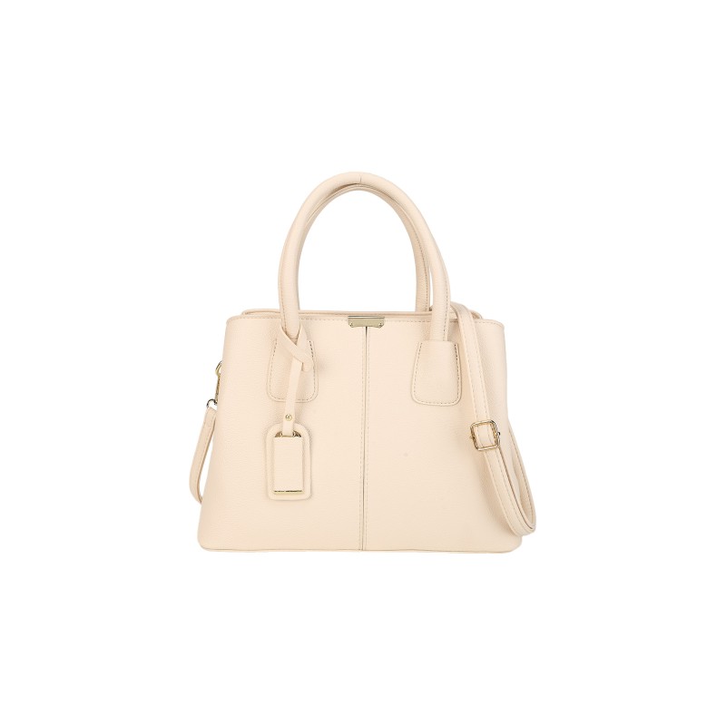 CT44933 WHITE Stylish PU Leather Shoulder Bag for Daily Commute