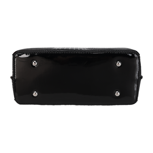 CT44930 Black Vintage-style Medium-sized PU Leather Bag