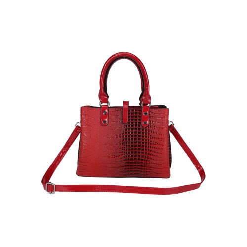 CT44930 RED Vintage-style Medium-sized PU Leather Bag