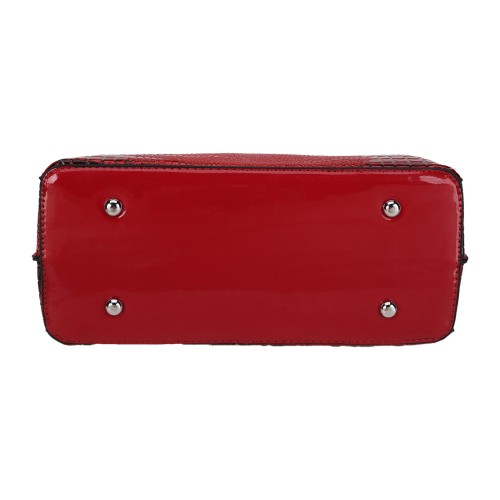 CT44930 RED Vintage-style Medium-sized PU Leather Bag