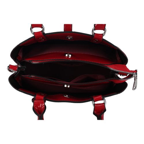 CT44930 RED Vintage-style Medium-sized PU Leather Bag