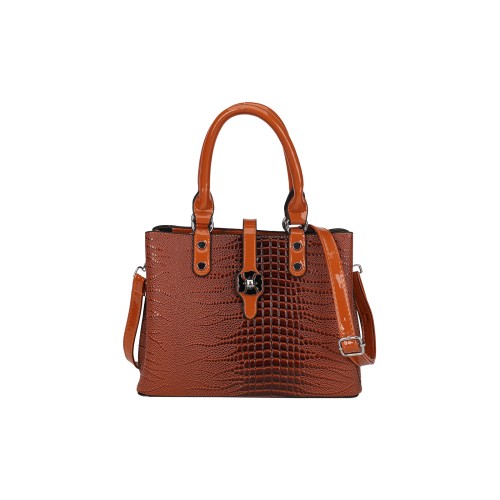 CT44930 YELLOW Vintage-style Medium-sized PU Leather Bag