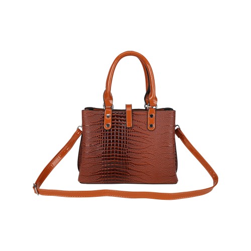 CT44930 YELLOW Vintage-style Medium-sized PU Leather Bag