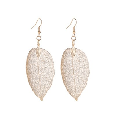 ER0003 GOLD Leaf-inspired Alloy Earrings - Nature's Elegance in Diverse Colors ER0003 GOLD Leaf-inspired Alloy Earrings - Nature's Elegance in Diverse Colors