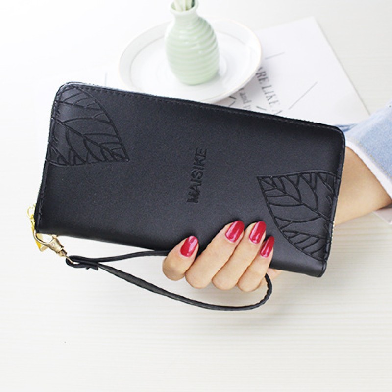 LB02849 BLACK Sweet and Stylish Bifold Embossed Wallet