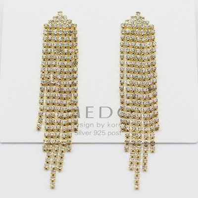 ER0005 Gold with Triangle heads Tassel Geometric Earrings - Sweet Elegance in Various Styles ER0005 Gold with Triangle heads Tassel Geometric Earrings - Sweet Elegance in Various Styles