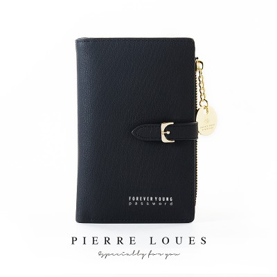 LB02843-BLACK Compact Double-Fold PU Leather Wallet LB02843-BLACK Compact Double-Fold PU Leather Wallet