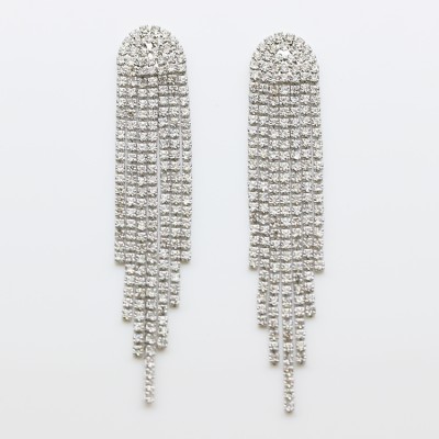 ER0005 silver with circular heads Tassel Geometric Earrings - Sweet Elegance in Various Styles ER0005 silver with circular heads Tassel Geometric Earrings - Sweet Elegance in Various Styles