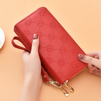 LB02851-RED Sunflower Double-Zip Wallet LB02851-RED Sunflower Double-Zip Wallet