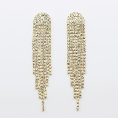 ER0005 Gold with circular heads Tassel Geometric Earrings - Sweet Elegance in Various Styles ER0005 Gold with circular heads Tassel Geometric Earrings - Sweet Elegance in Various Styles
