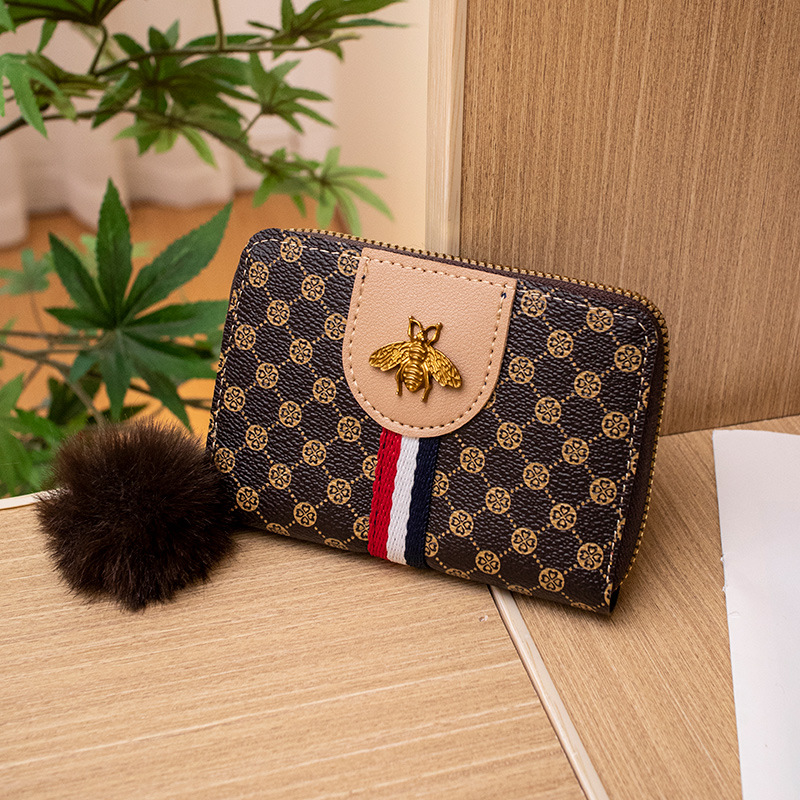 LB02842 BROWN Stylish Printed PU Wallet