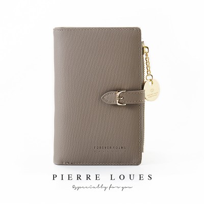 LB02843-GREY Compact Double-Fold PU Leather Wallet LB02843-GREY Compact Double-Fold PU Leather Wallet