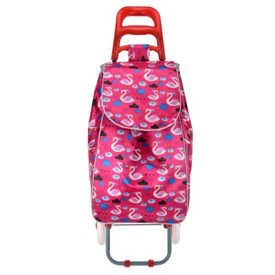 HGRQ335-FUSHIA - Cartoon Cloud And Animal Print Trolley Bag HGRQ335-FUSHIA - Cartoon Cloud And Animal Print Trolley Bag