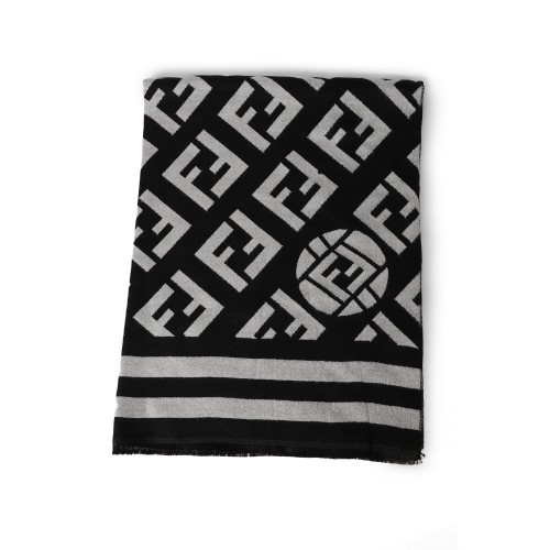 SF1703 WHITE-Women Fashion Winter Scarf