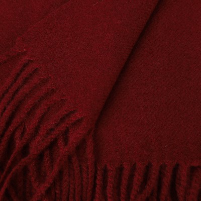 SF1609-BURGUNDY Solid Color Warm Cashmere Scarf SF1609-BURGUNDY Solid Color Warm Cashmere Scarf