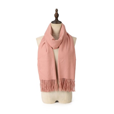 SF1609-LIGHTPINK Solid Color Warm Cashmere Scarf SF1609-LIGHTPINK Solid Color Warm Cashmere Scarf