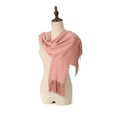 SF1609-LIGHTPINK Solid Color Warm Cashmere Scarf SF1609-LIGHTPINK Solid Color Warm Cashmere Scarf