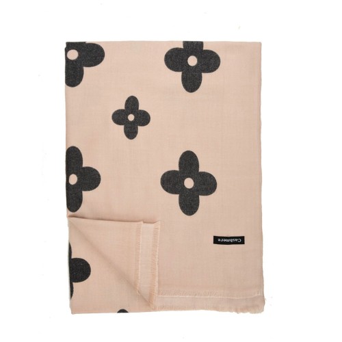 SF1214-2-PINK Floral Pattern Fashion Cashmere Scarf