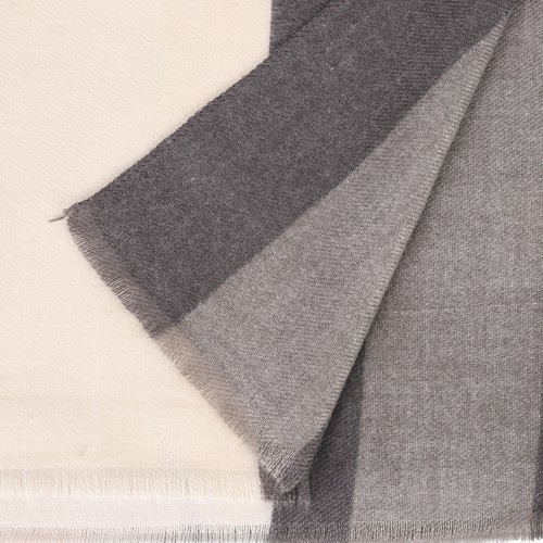 SF1334-GREY Newest Style Scarf With Colorful Vertical Stripes Cashmere