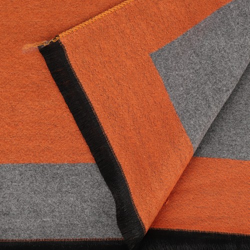SF1404 ORANGE Cashmere Scarf With Dandelion Design