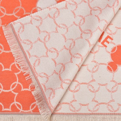 SF1503-ORANGE Cashmere Scarf With Mickey Print