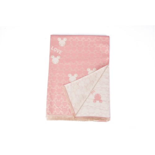 SF1503-PINK Cashmere Scarf With Mickey Print