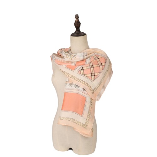 SF1511-ORANGE Classic British Carriage Pattern Scarf