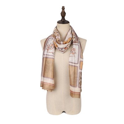 SF1511-YELLOW Classic British Carriage Pattern Scarf