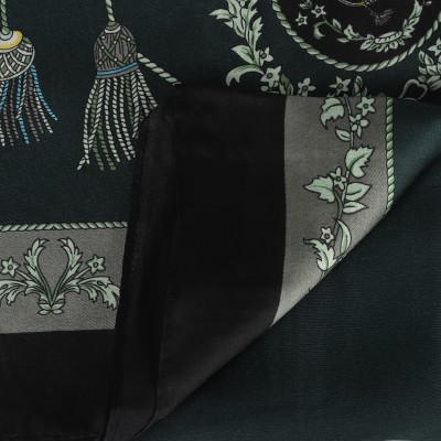 SF1513-GREEN Scarf With A Rattan Pattern