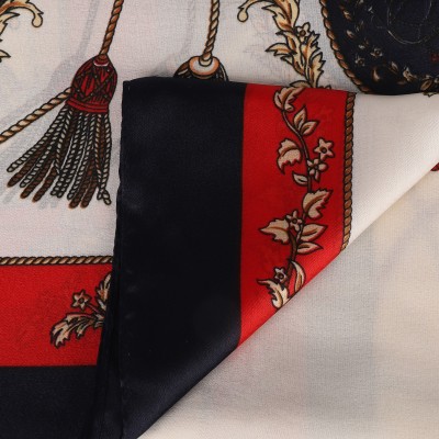 SF1513-RED Scarf With A Rattan Pattern