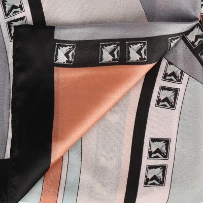 SF1525-PINK Morning Glory Pattern Scarf