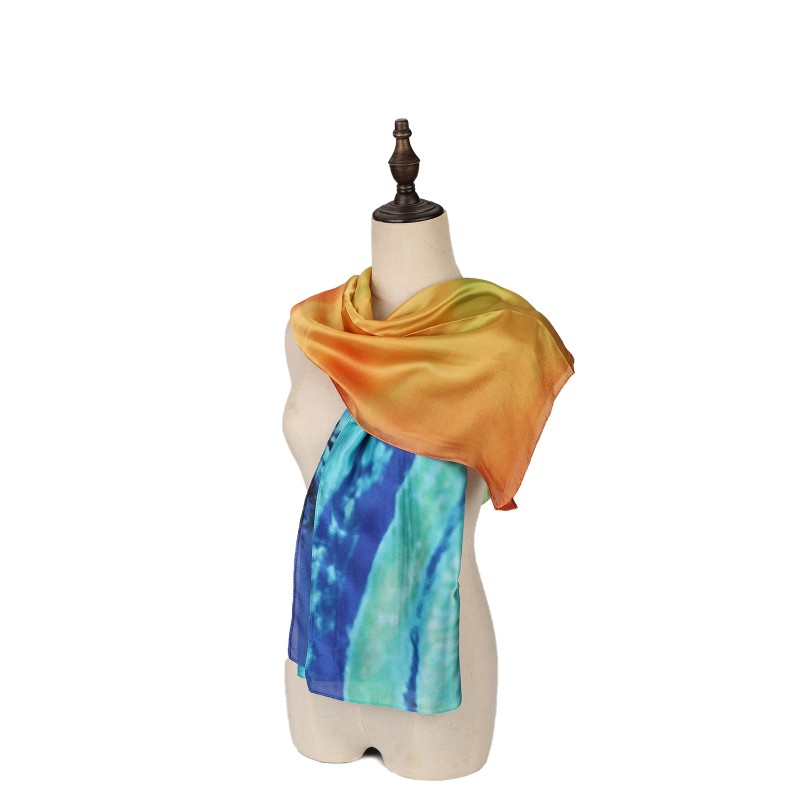 SF1530-BLUE Sunshine and Sea Pattern Scarf