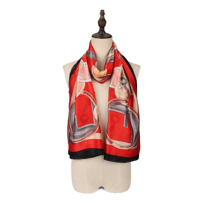 SF1531-RED Ring Pattern Scarf