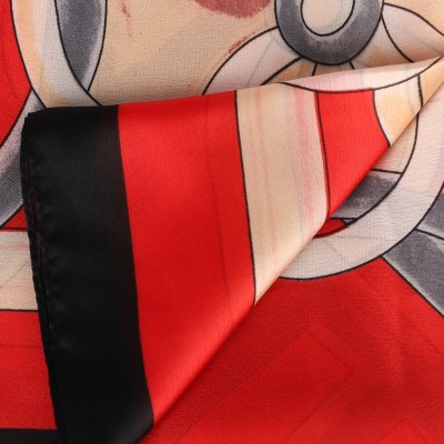 SF1531-RED Ring Pattern Scarf