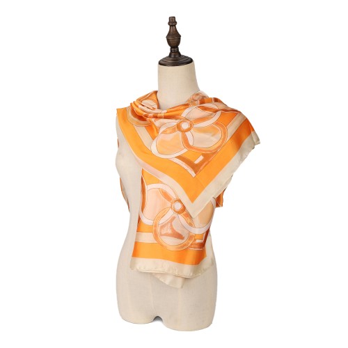 SF1531-YELLOW Ring Pattern Scarf