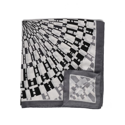 SF1562-GREY Scarf With Radial Pattern