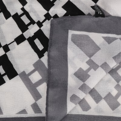 SF1562-GREY Scarf With Radial Pattern