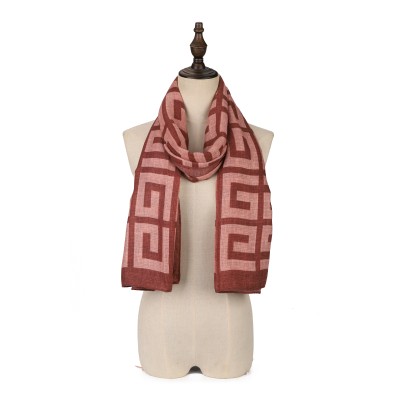 SF1565-RED Alphabet Print Scarf