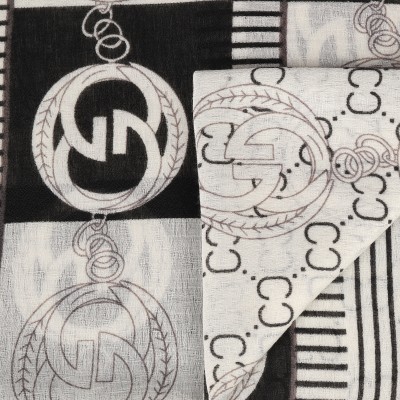 SF1567-BLACK Fashionable Dress Pattern Scarf