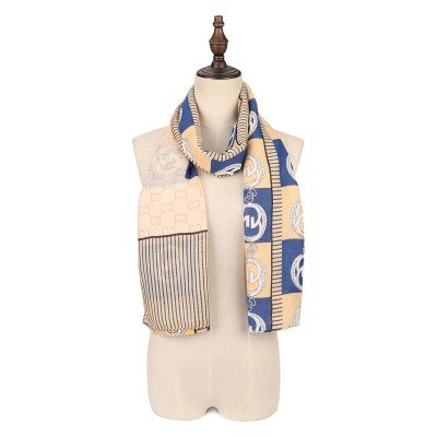 SF1567-BLUE Fashionable Dress Pattern Scarf