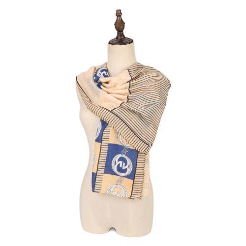 SF1567-BLUE Fashionable Dress Pattern Scarf