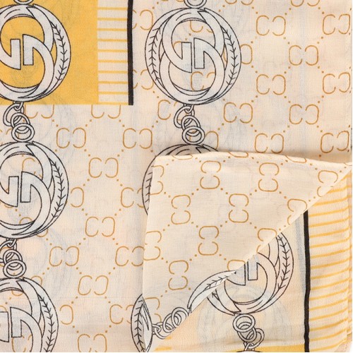 SF1567-YELLOW Fashionable Dress Pattern Scarf